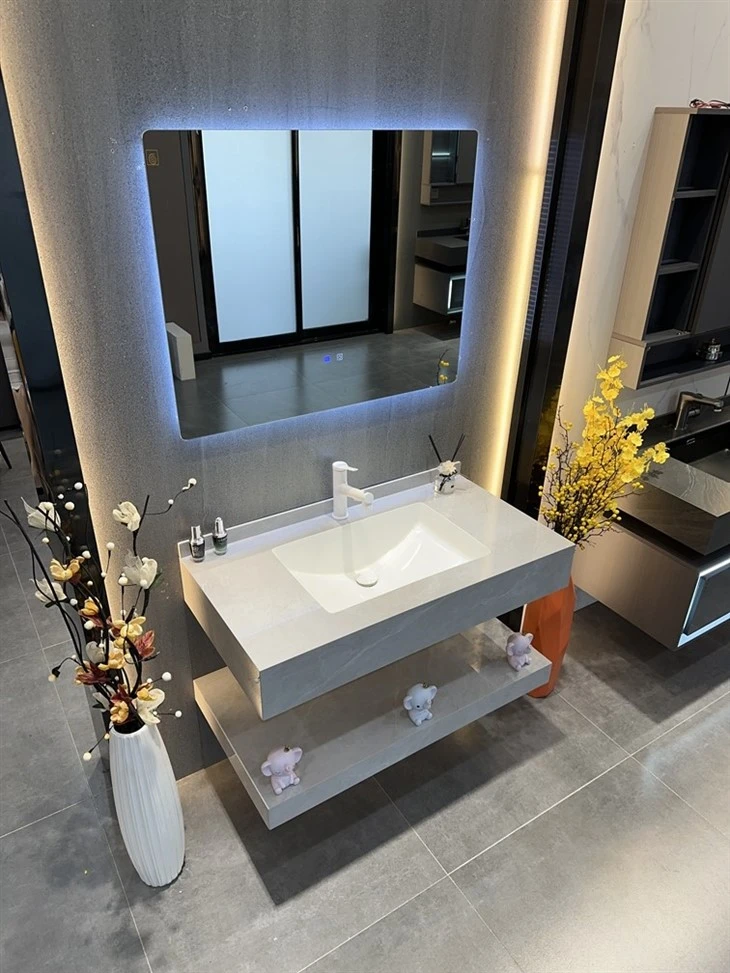 Double-door Bathroom Slate Cabinet factory